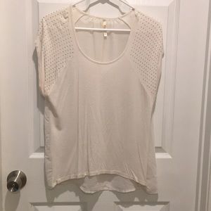 White studded blouse